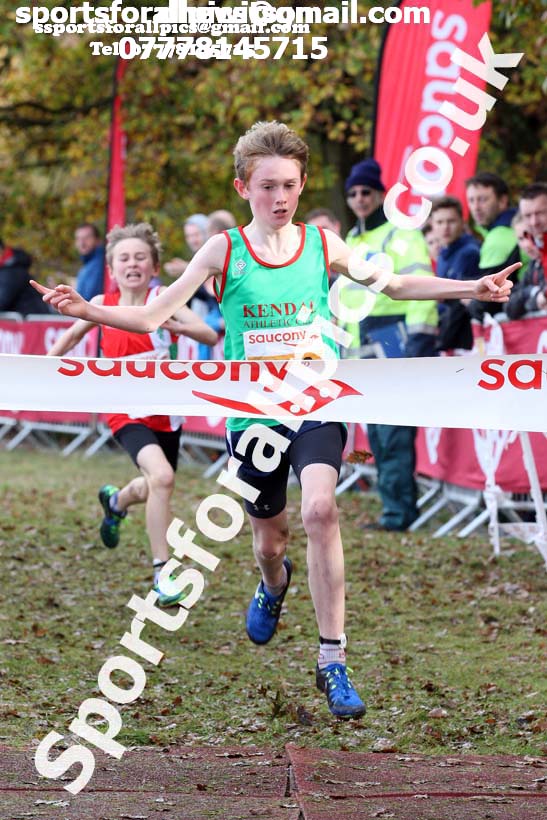 Boys under-13s National Cross Country Relay, Berry Hill Park, Mansfield. Photo:  David T. Hewitson/Sports for All Pics